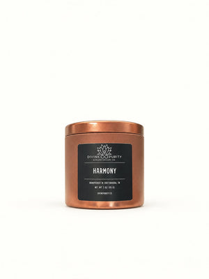 Harmony 3 oz bronze mini candle tin