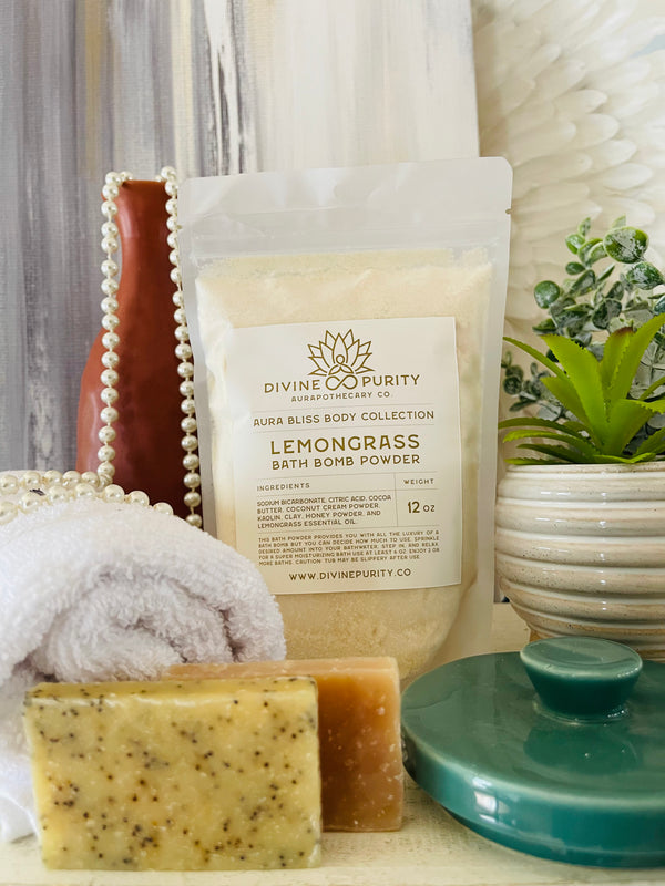 Lemongrass Bath Bomb Powder – Divine Purity